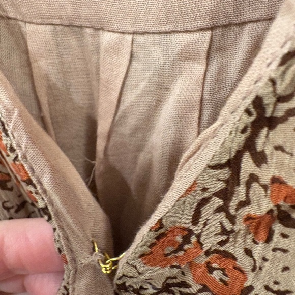 Cleobella Ophelia Floral Long Sleeve Crinkle Chiffon Midi Dress Size Medium - Picture 5 of 16